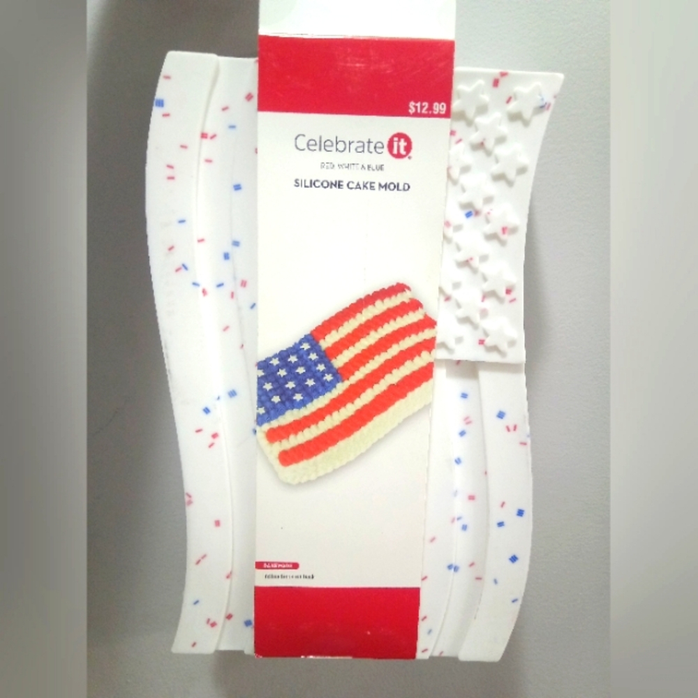 Celebrate it, Red, White & Blue, Silicone Cake Mold,